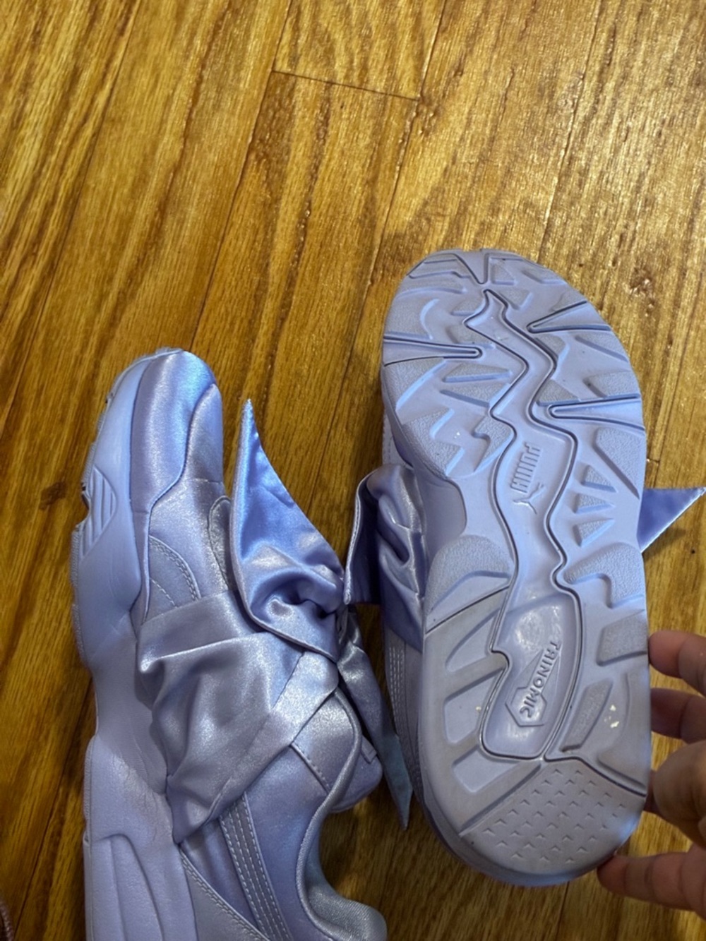 Puma x Fenty Rihanna Satin Bow Sneakers in Lilac Sweet Lavender - Picture 5 of 12
